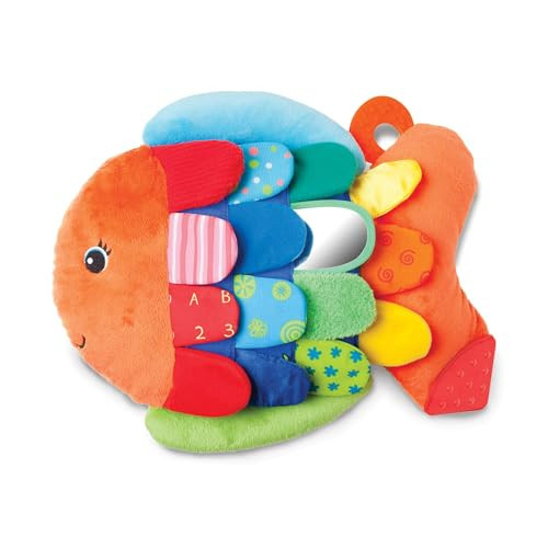 Melissa & Doug K’s Kids, Flip Fish Stuffed Animal, Soft Baby Book, Multi-Textured Squeaking & Crinkling Infant Sensory Toys for Babies with Baby Mirror, Tummy Time Toys for Infants Ages 0–9 Months | Amazon (US)