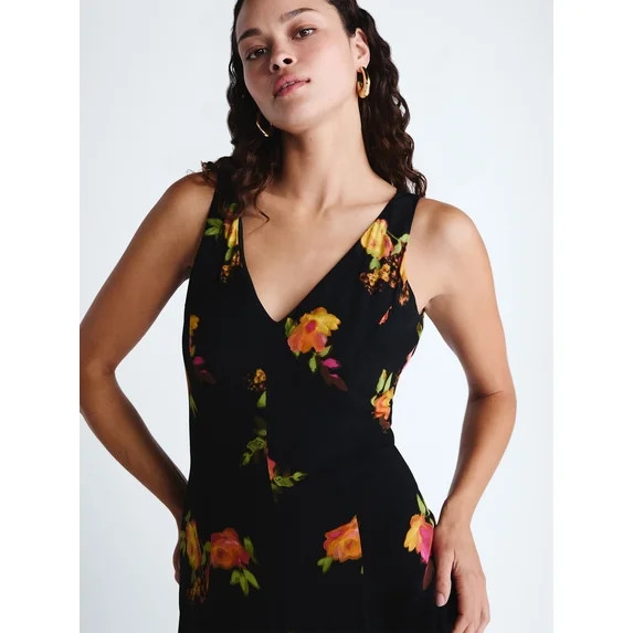 Scoop Women's and Women's Plus Maxi Godet Dress, Sizes 0-26W | Walmart (US)