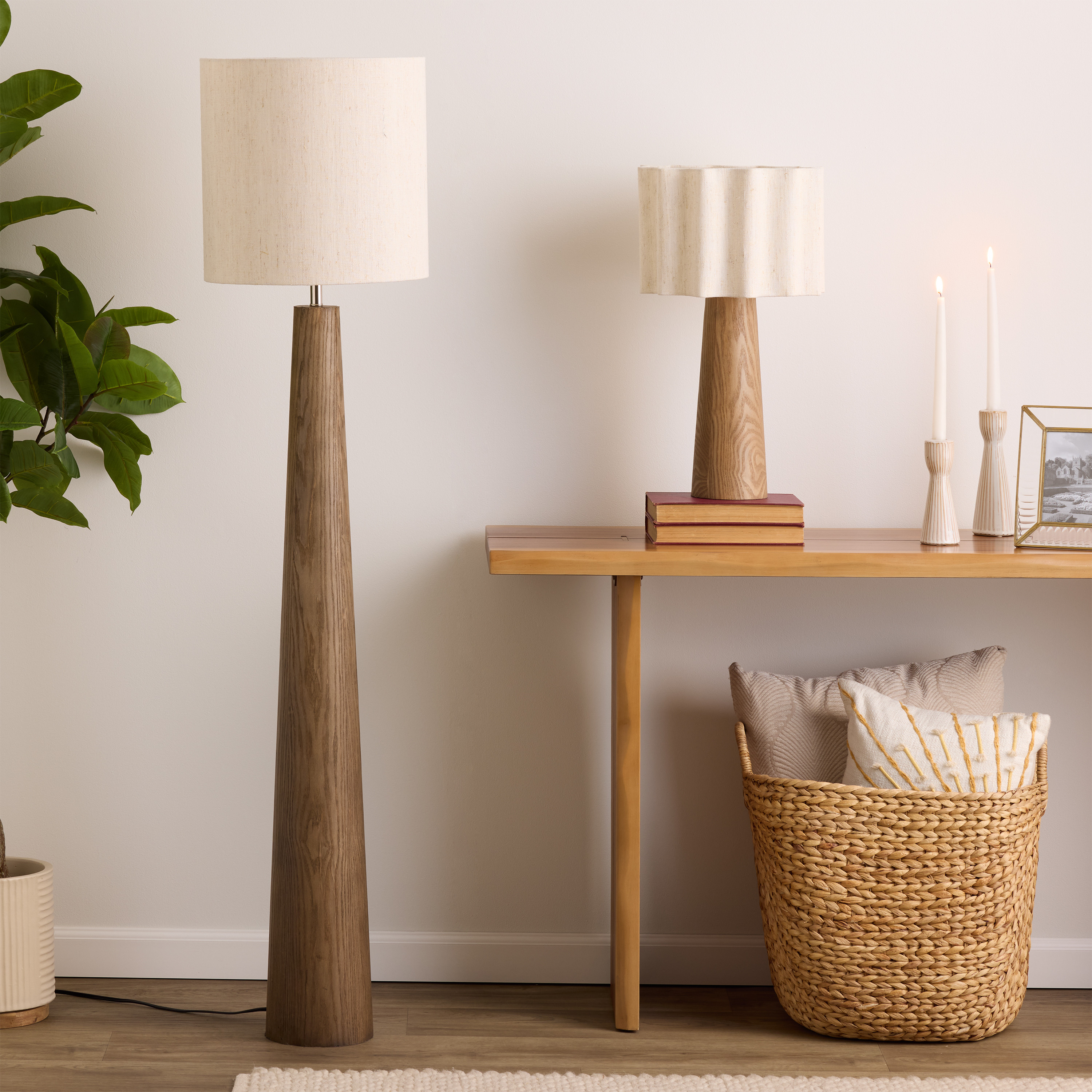 Yarra Faux Wood Tapered Lighting Collection | World Market
