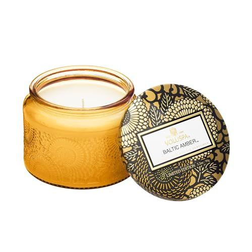 Voluspa Baltic Amber, Petite Candle Jar, 3.2 Ounce, 25 Hour Burn Time, Coconut Wax for Clean Burning, Handcrafted in the USA | Amazon (US)