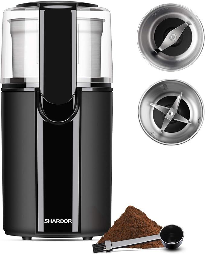 SHARDOR Coffee Grinder Electric, Spice Grinder Electric, Grinder for Coffee Bean Spices and Seeds... | Amazon (US)