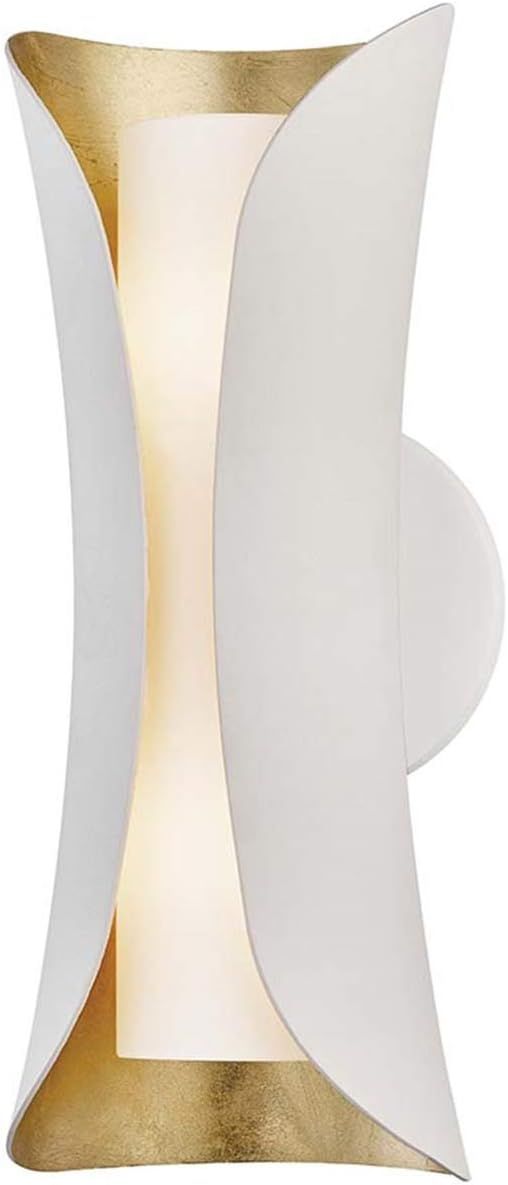 Mitzi Josie 17" High Gold Leaf and White Wall Sconce | Amazon (US)
