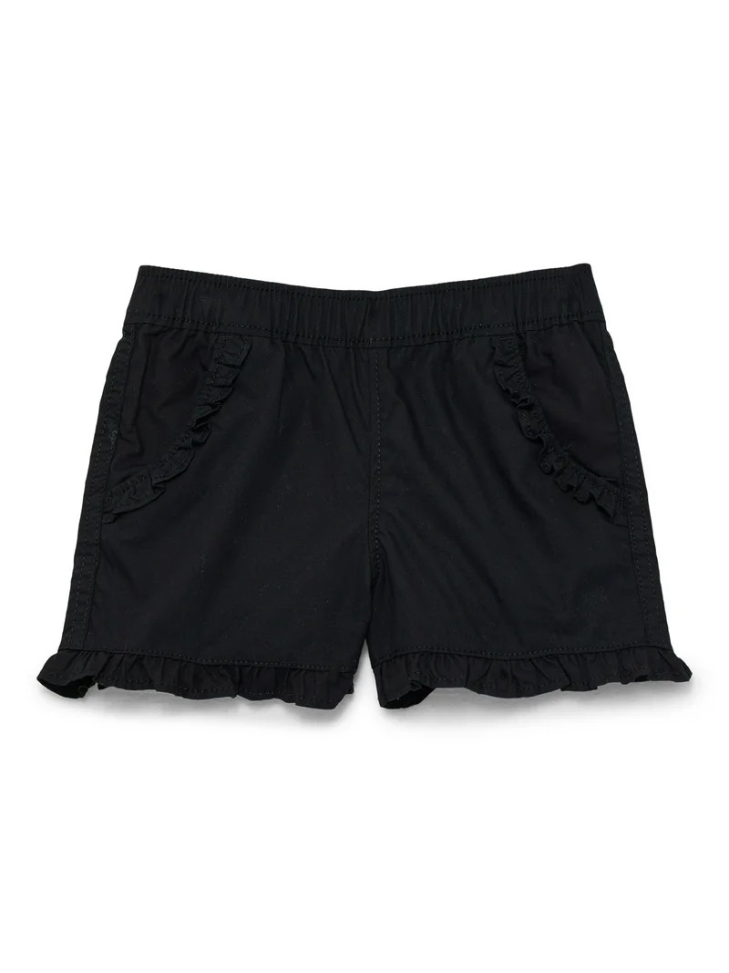 Wonder Nation Baby Girl Ruffle Pocket Shorts, Sizes 0-24 Months | Walmart (US)