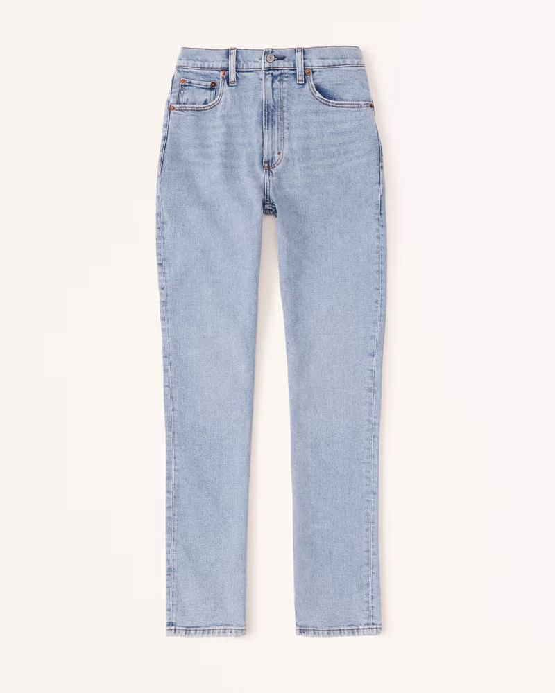 Abercrombie & Fitch Women's Curve Love Ultra High Rise 90s Slim Straight Jean in Light - Size 31S | Abercrombie & Fitch (US)