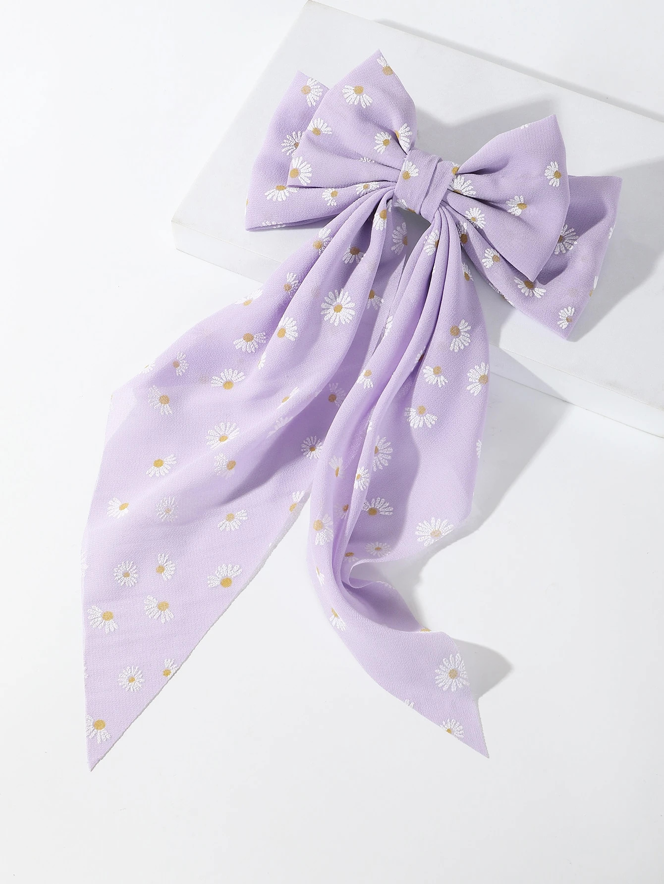Flower Print Bow Decor Hair Clip | SHEIN