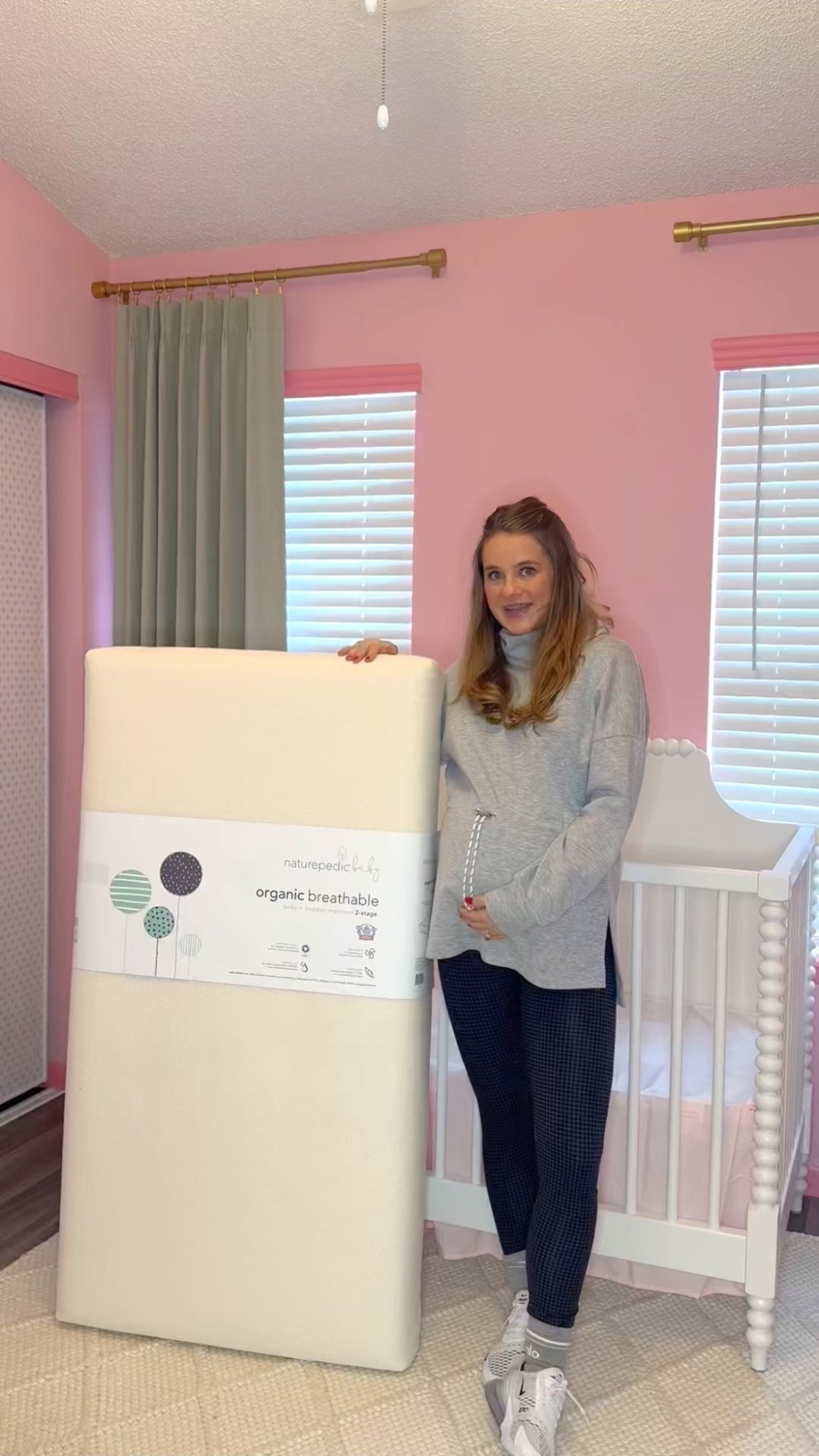 We are full on nesting, as we are expecting our baby girl to arrive in a few short weeks 🎀 we got the Organic Breathable crib mattress from @naturepedic — thank you for providing such a safe and value item for our nursery! 

I love this mattress because: 
• clean + non toxic 
• certified organic 
• breathable 
• waterproof 
• allergy friendly 
• regulates body temperature 

I will be linking the mattress + sheets in my LTK. Be sure to check out @naturepedic website for more information regarding these products! 

#ad #ComfortWithoutChemicals #OrganicMattress #EWG #liketkit @shop.ltk 