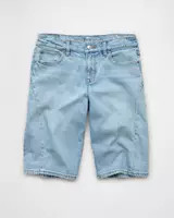 AE 13" Dreamy Drape Stretch Denim Barrel Short | American Eagle Outfitters (US & CA)