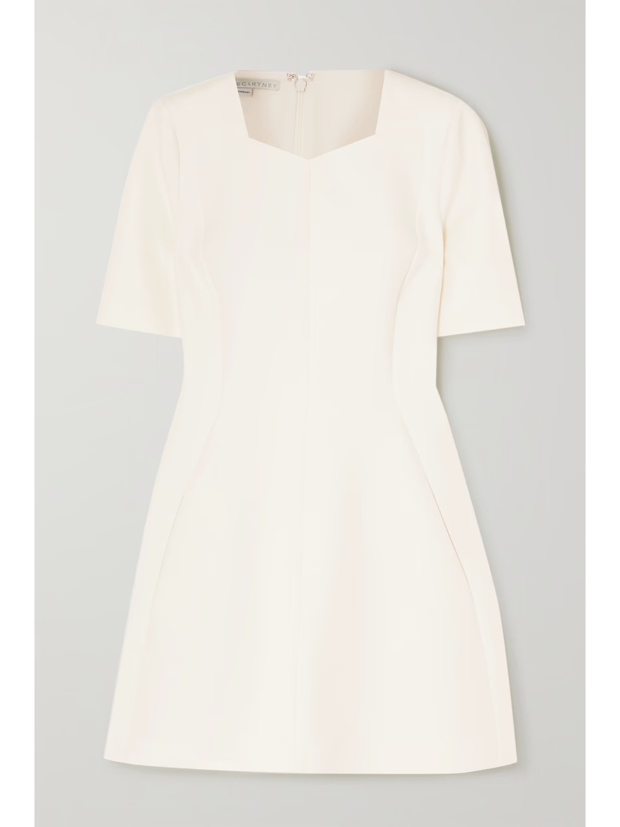 Stella McCartney - Wool-blend Twill Mini Dress - White | NET-A-PORTER (US)