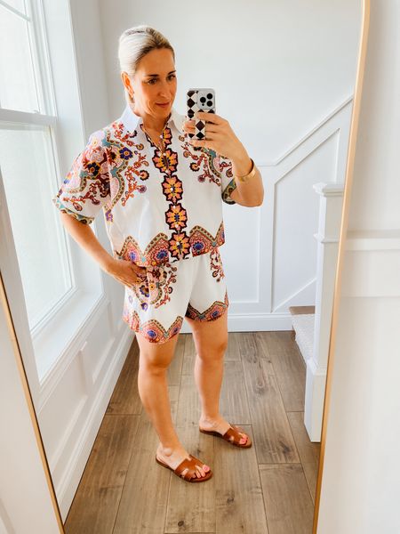 Short set

Summer outfit

Europe Travel outfit

Greece travel set 

Linen shirt and shorts - top runs large, sized down to a small. Shorts I have a true size medium, on the generous side but fit well  

Cleobella Shorts and shirt 



#LTKOver40 #LTKStyleTip #LTKTravel