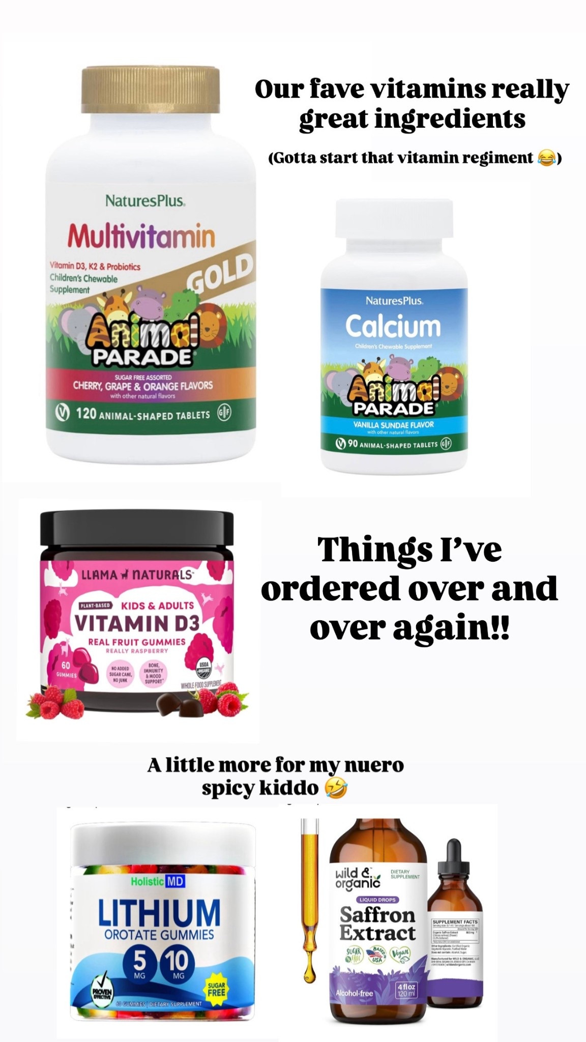 My favorite vitamins for my kiddos! Saffron is a new one I’m bringing on board - I’ve read the best things about this supplement! 

#LTKFamily #LTKKids