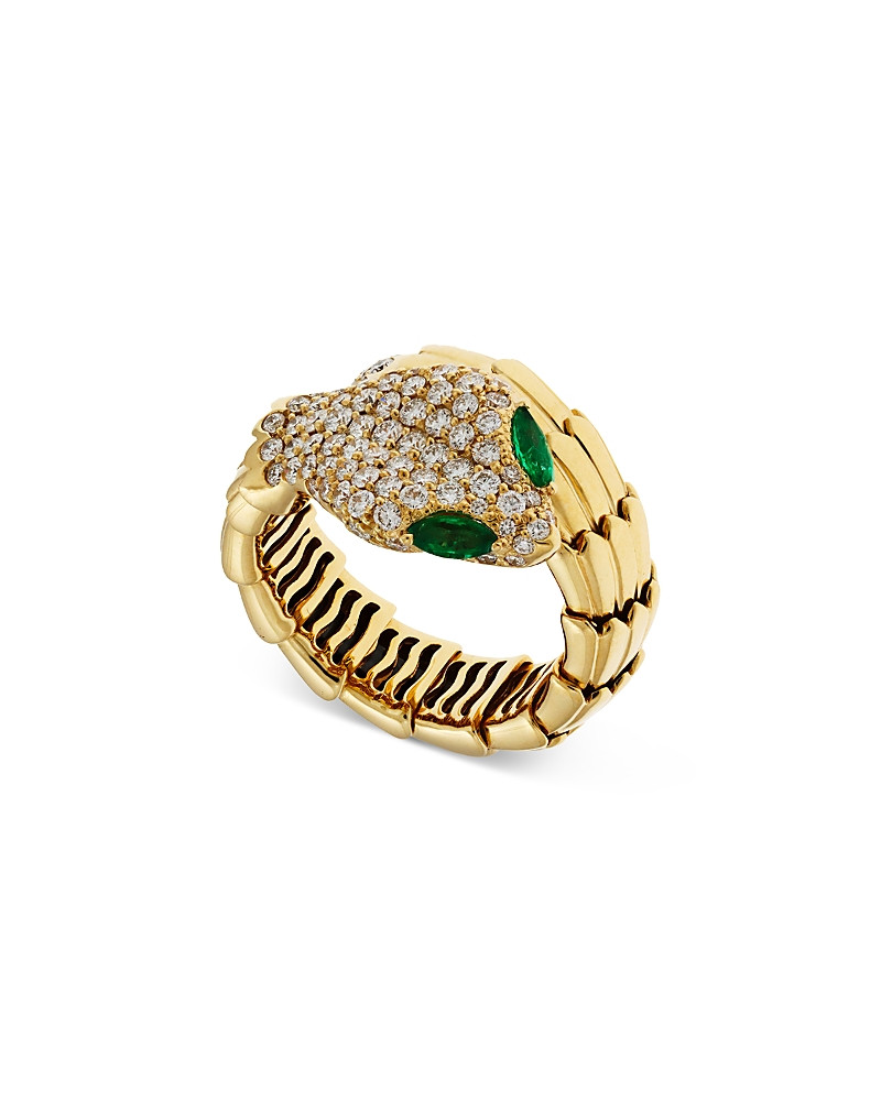 Crivelli 18K Yellow Gold Serpent Diamond & Emerald Ring - Exclusive | Bloomingdale's (US)