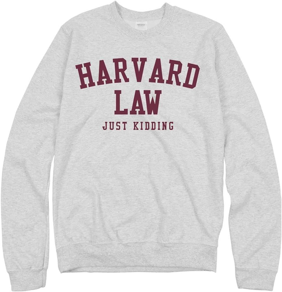 Customized Girl Harvard Law Just Kidding Sweatshirt Crewneck Harvard Sweatshirt - Gildan Unisex C... | Amazon (US)
