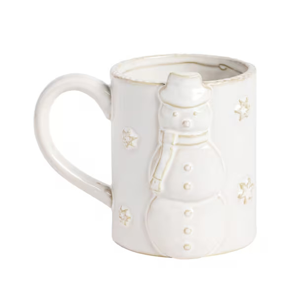 Mud Pie White Snowman Mug | Stoneware | Mud Pie