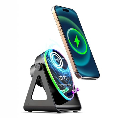 Hounyoln 5 in 1 Induction Bluetooth Speaker with Phone Stand, 1800mAh RGB Lighting Induction Speaker, 360° Surround Sound, 4-13" Device Fit, Ideal for Men Women, Parties, Gaming | Amazon (US)