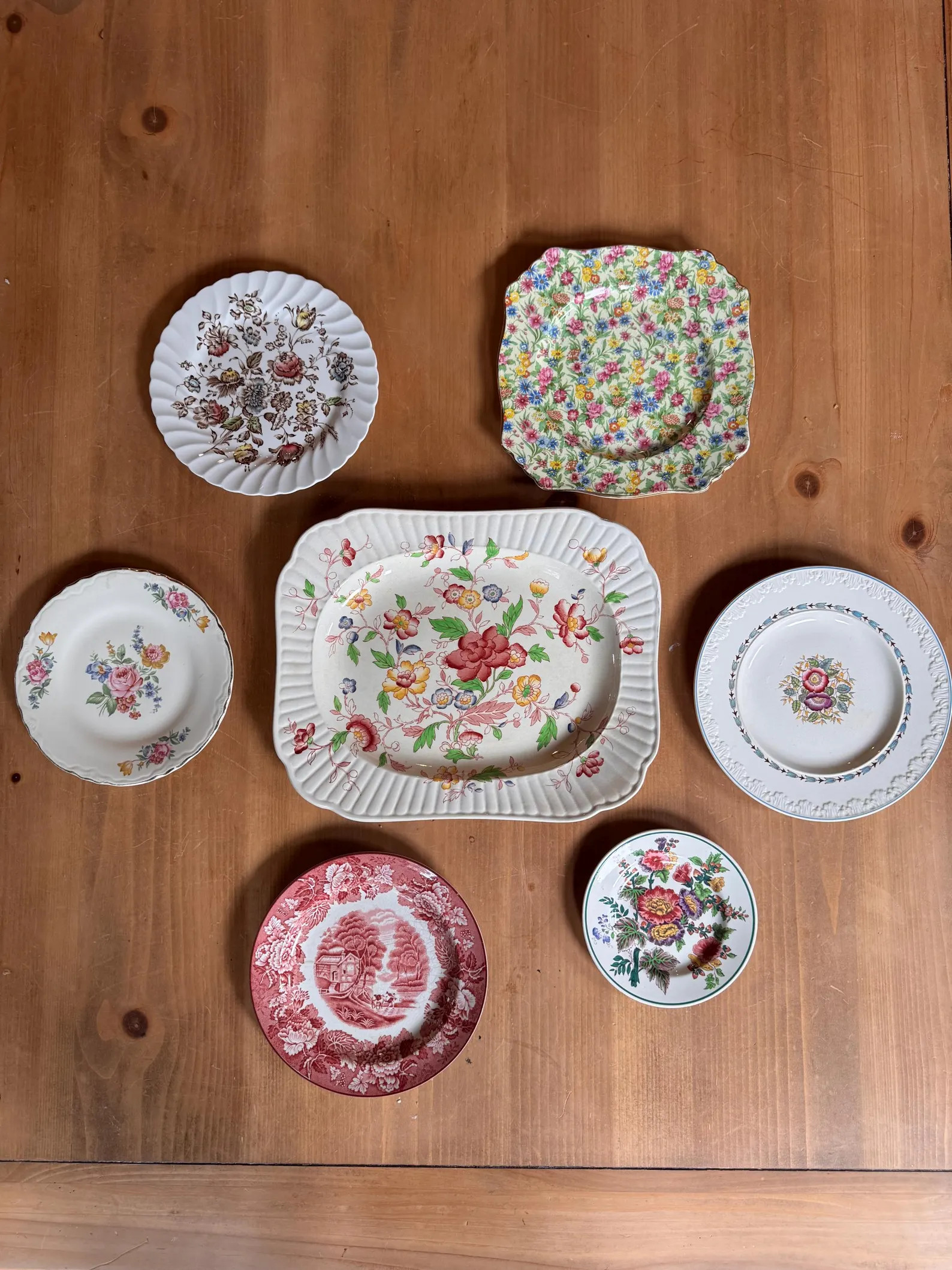 Vintage Floral Plate Wall Set | Etsy (Global)