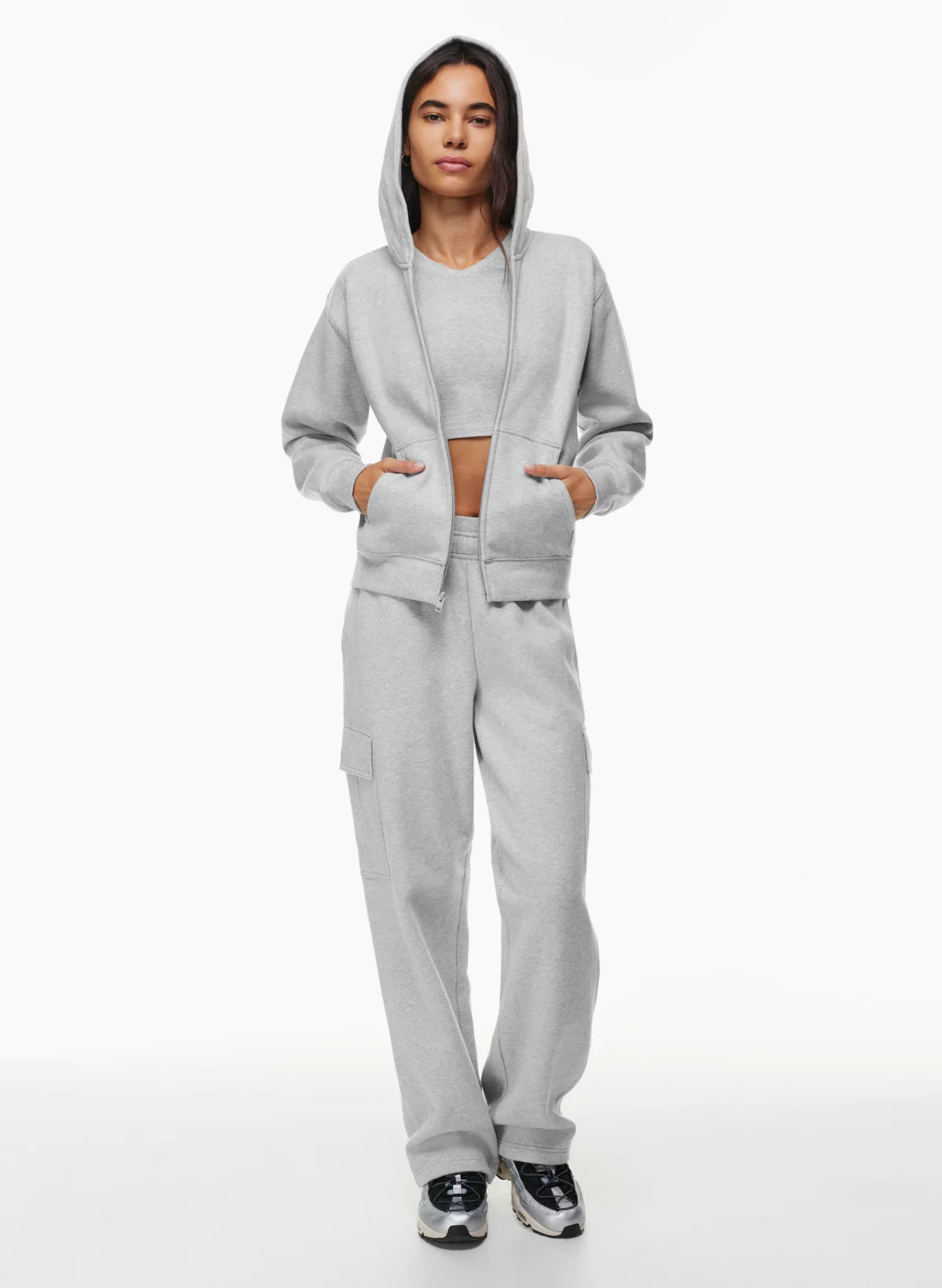 COZY FLEECE PERFECT ZIP HOODIE | Aritzia