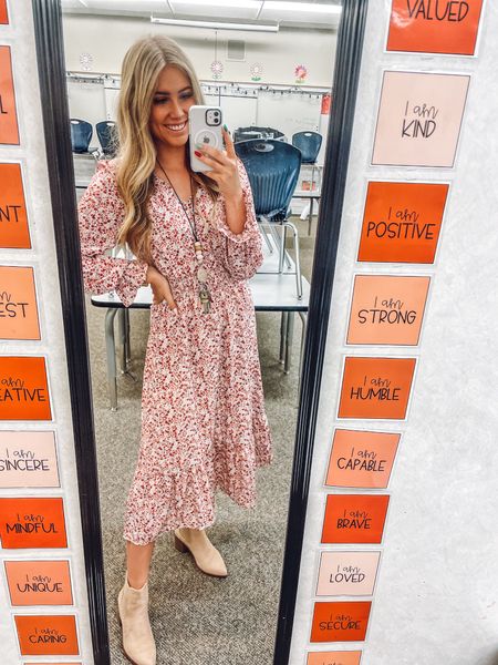 Teacher outfit!
Red long sleeve dress is true to size, I’m wearing my usual size M!
Tan boots I sized up half in!

| holiday outfits | work outfits | teacher outfits | amazon fashion 

#LTKSeasonal #LTKworkwear #LTKfindsunder100