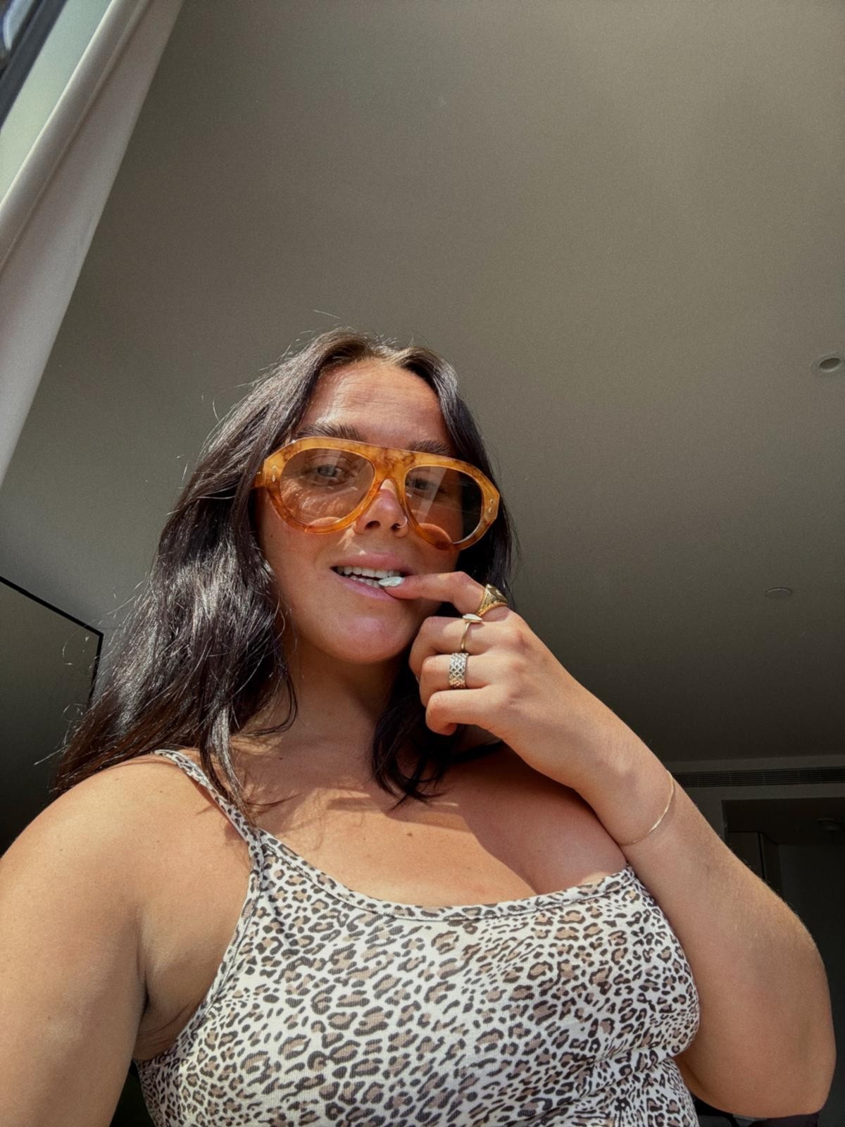 Subdued leopard print vest, Free People aviators, Astrid and Miyu bracelet ✨🐆

#LTKuk #LTKsummer #LTKeurope