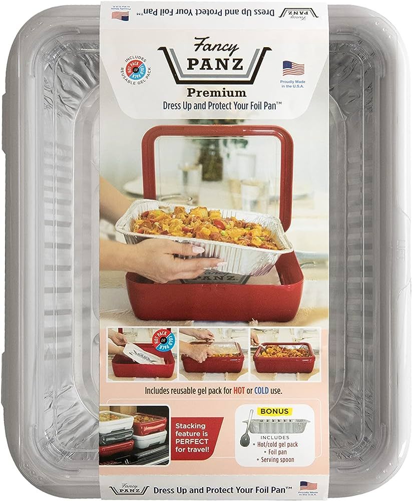 Fancy Panz Premium Dress Up & Protect Your Foil Pan, Made in USA. Hot/Cold Gel Pack, One Half Siz... | Amazon (US)