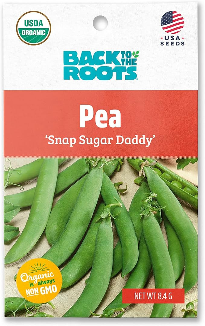 Back to The Roots 100% Organic Seed Packet - Pea 'Snap Sugar Daddy' 8.4g | Amazon (US)