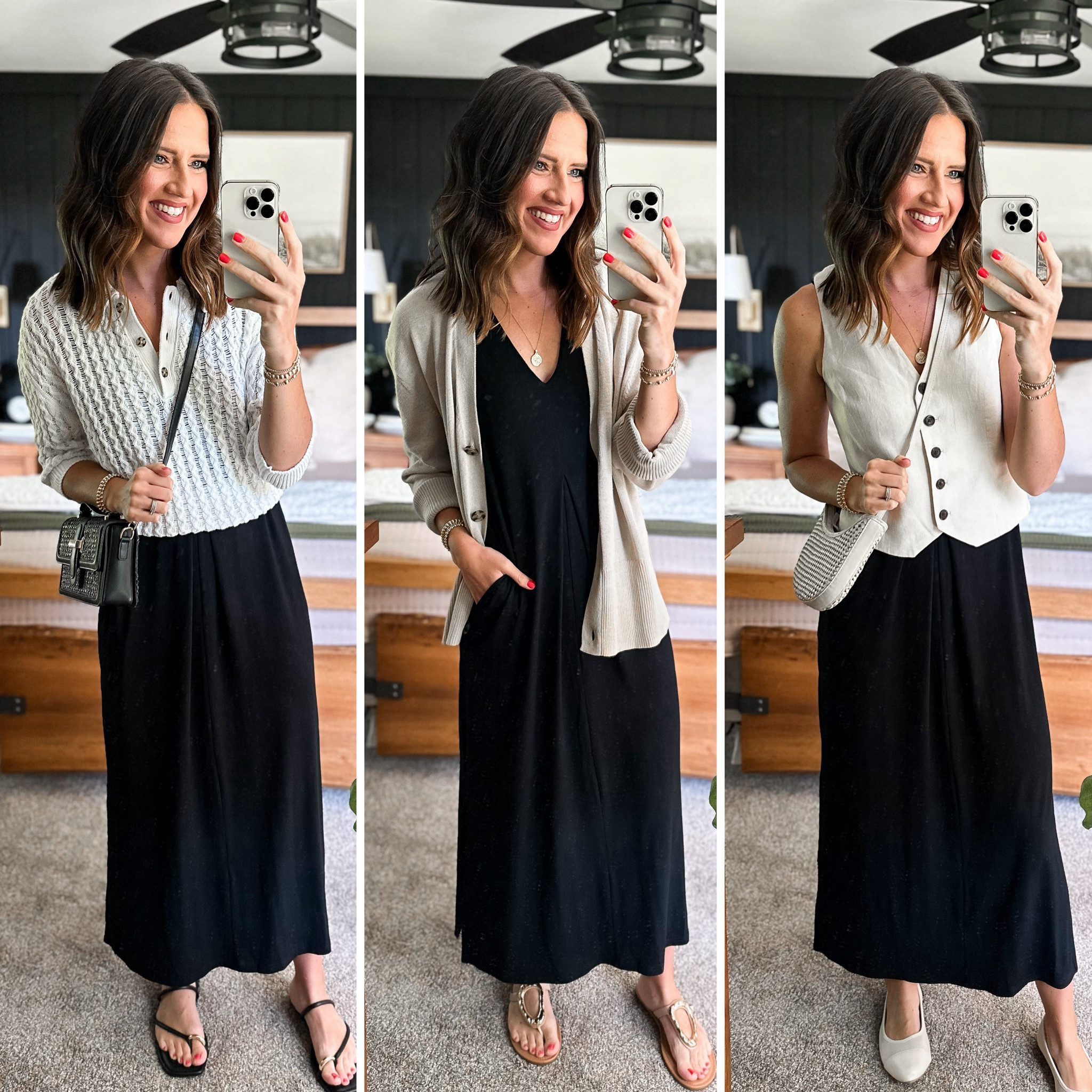 Summer Capsule Wardrobe - Black Maxi Dress 

Dress - small 
Knit pullover - small tall
Linen cardigan - small tall
Linen vest - size 2 


#LTKFindsUnder100 #LTKStyleTip #LTKFindsUnder50