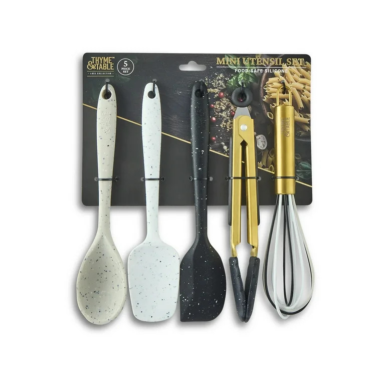 Thyme & Table 5-Piece Silicone Mini Kitchen Utensil Set - Walmart.com | Walmart (US)