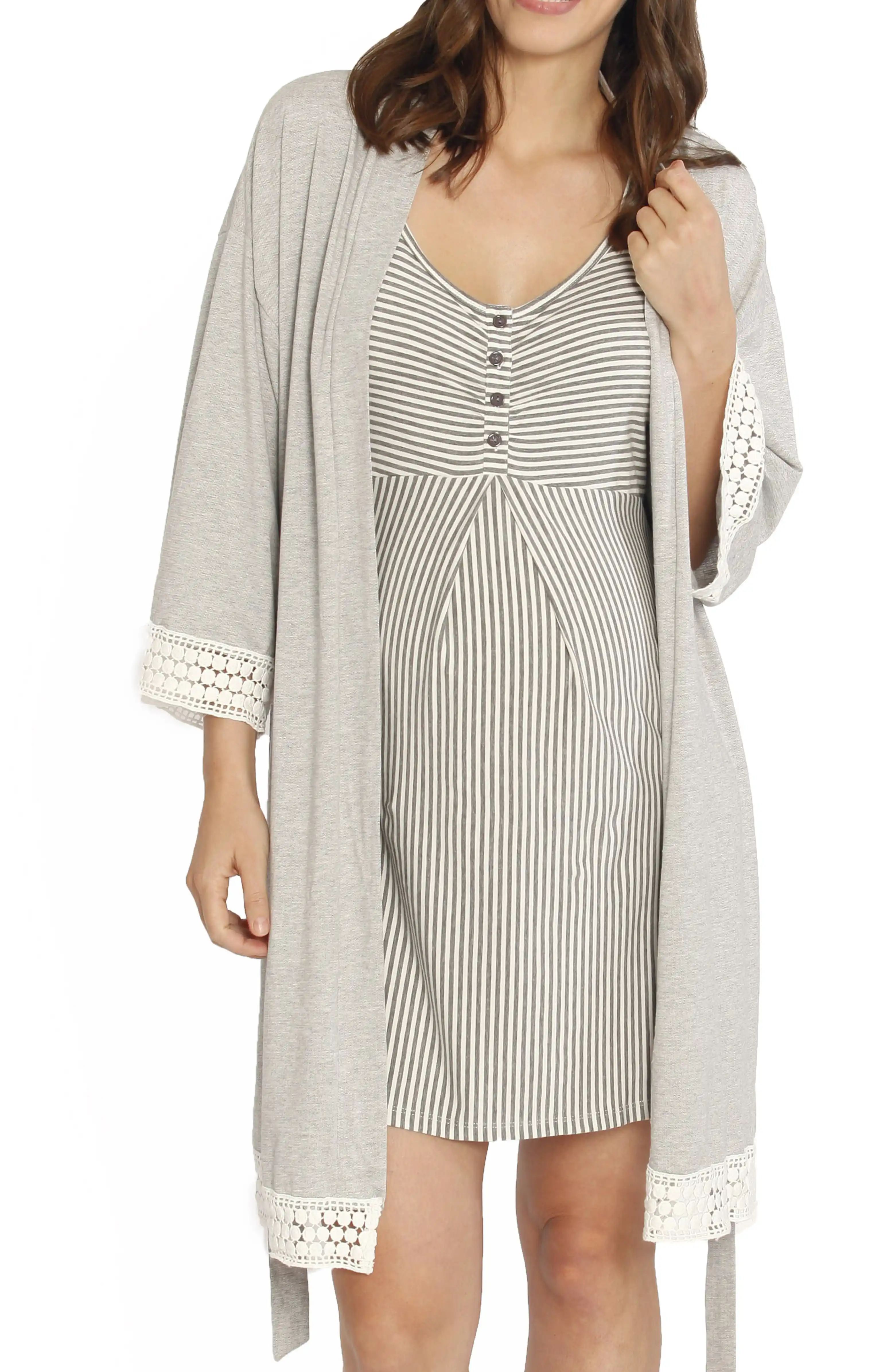 Nursing/Maternity Dress, Robe & Baby Wrap Set | Nordstrom