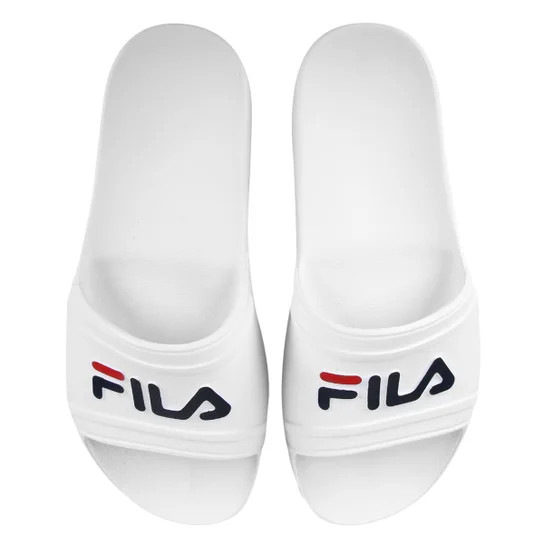 Chinelo Slide Fila Sleek Feminino - Branco+Marinho | Netshoes (BR)