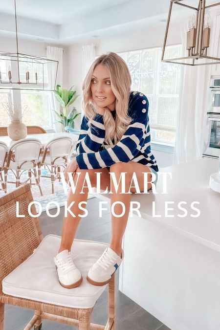 #WalmartPartner I'm certain this sweater will be a best seller! It's giving Cape Cod at a Walmart price! 

Shop my other Cape Cod inspired looks below!!  

Note: The wide leg jeans and shift dress run a size big so size down. The casual sneakers run a half size big. 

#walmartpartner #ad @walmart @walmartfashion #walmart #walmartfashion #walmartfinds #IYWYK 

#LTKstyletip #LTKover40 #LTKfindsunder50