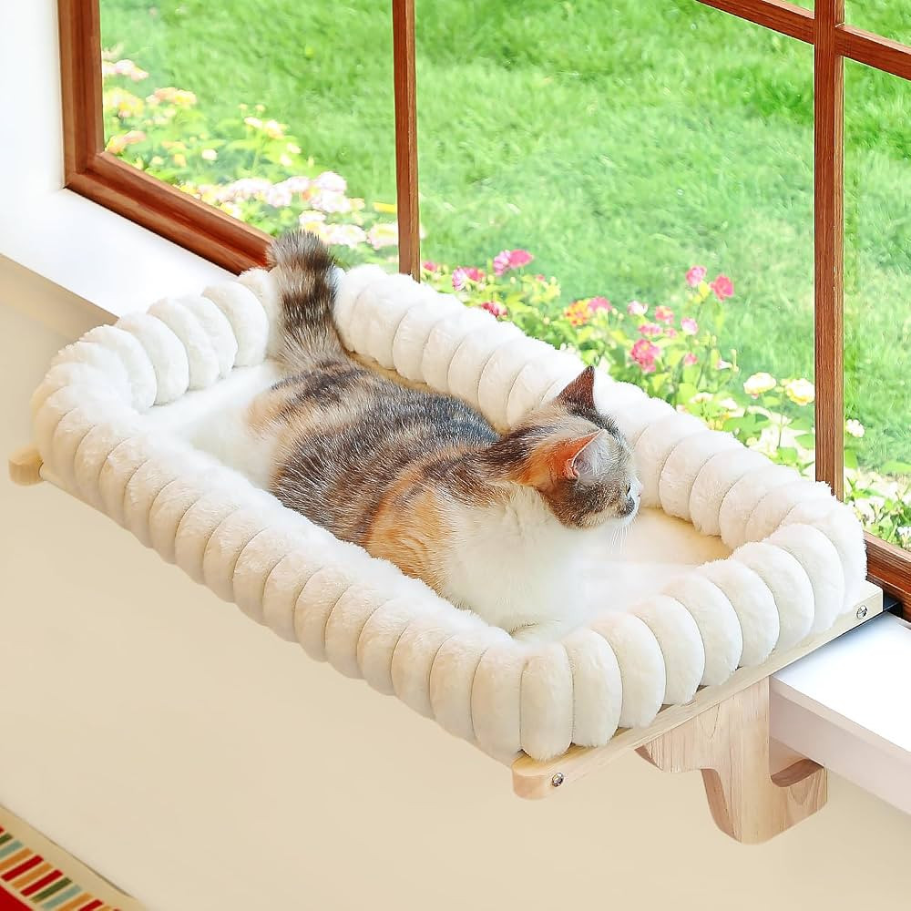 Zakkart SnugCloud Cat Window Perch with 4-Sided Bolster - Orthopedic Cat Hammock for Window Sill ... | Amazon (US)