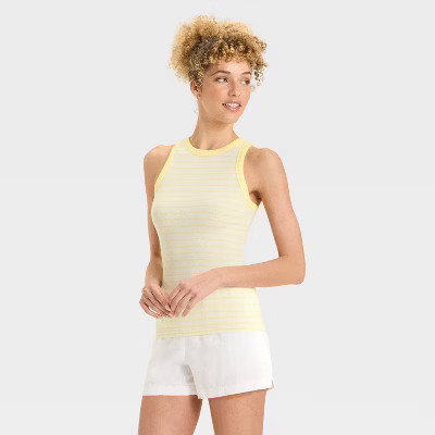 Women's Slim Fit Ribbed Tank Top - A New Day™ | Target