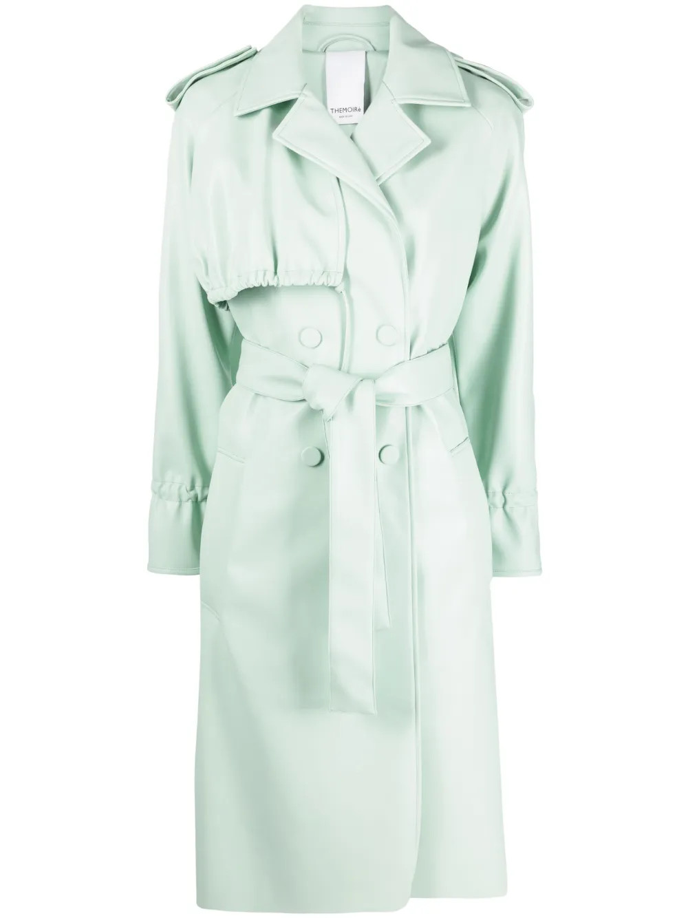 nappa leather belted trench coat | Farfetch Global