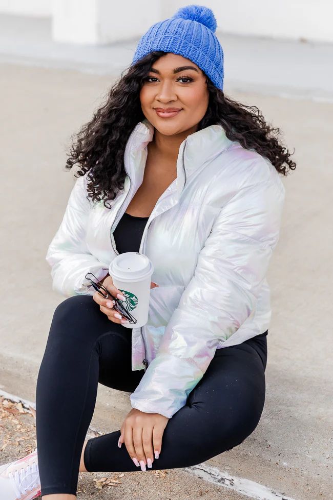 Feeling My Best Iridescent Puffer Jacket | Pink Lily