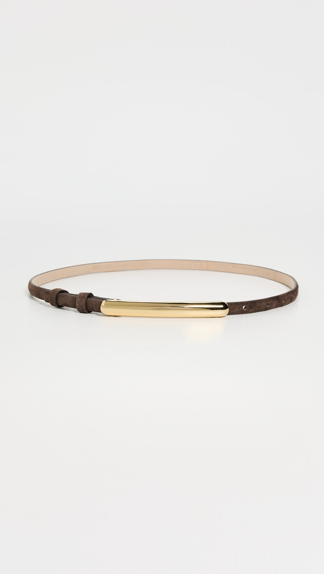 Glossy Bar Skinny Suede Belt | Shopbop