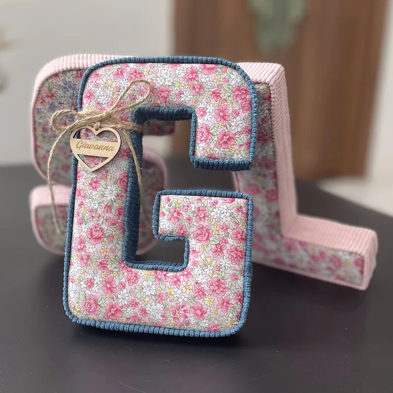 Alphabet Letter Decor, Velvet Fabric Letter, Nursery Monogram Pillow, Nursery Wall Decor, Custom ... | Etsy (US)