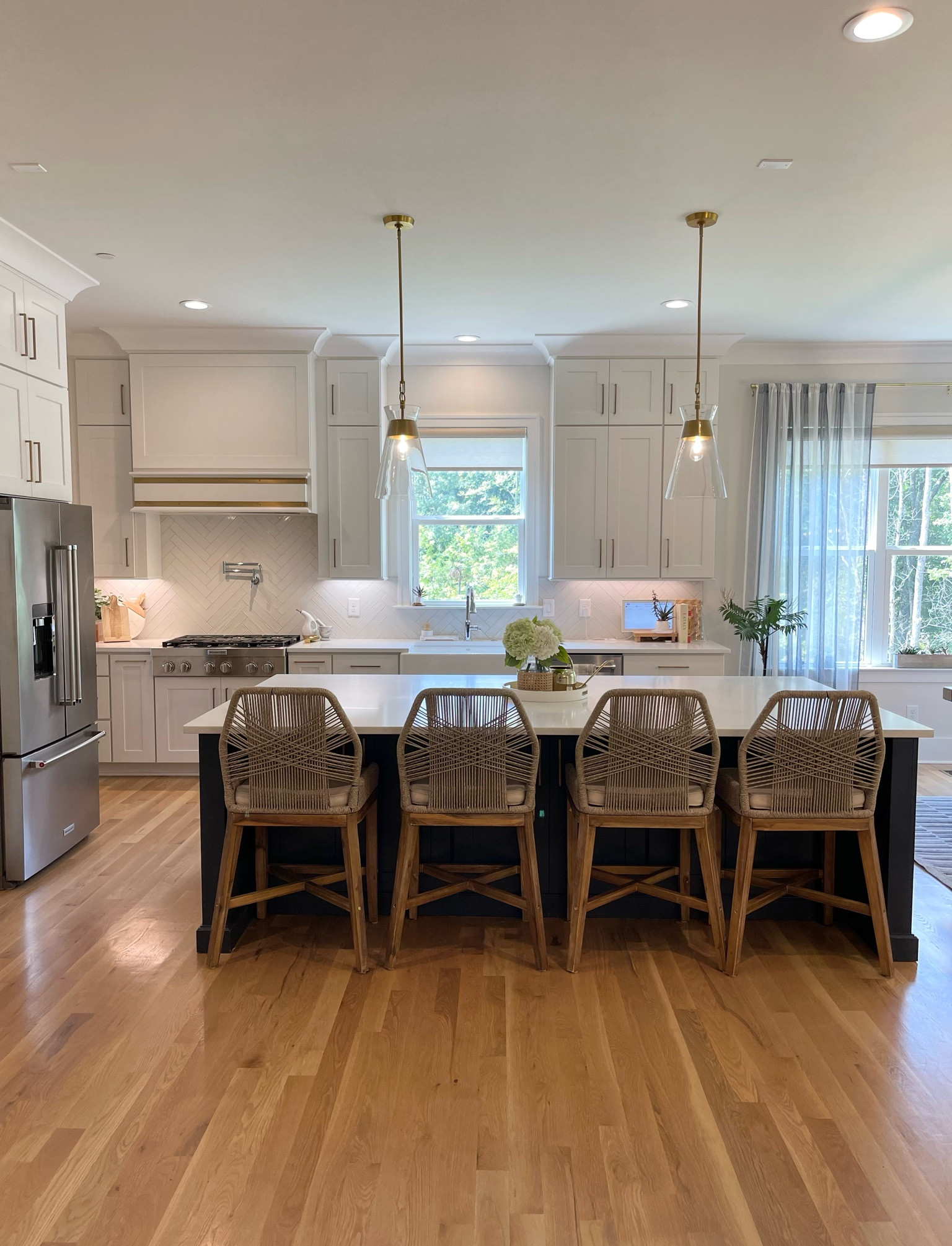 The perfect counter stools to add warmth and texture to your white kitchen. They are comfortable and durable with indoor/outdoor fabric. 

#LTKFind #LTKhome