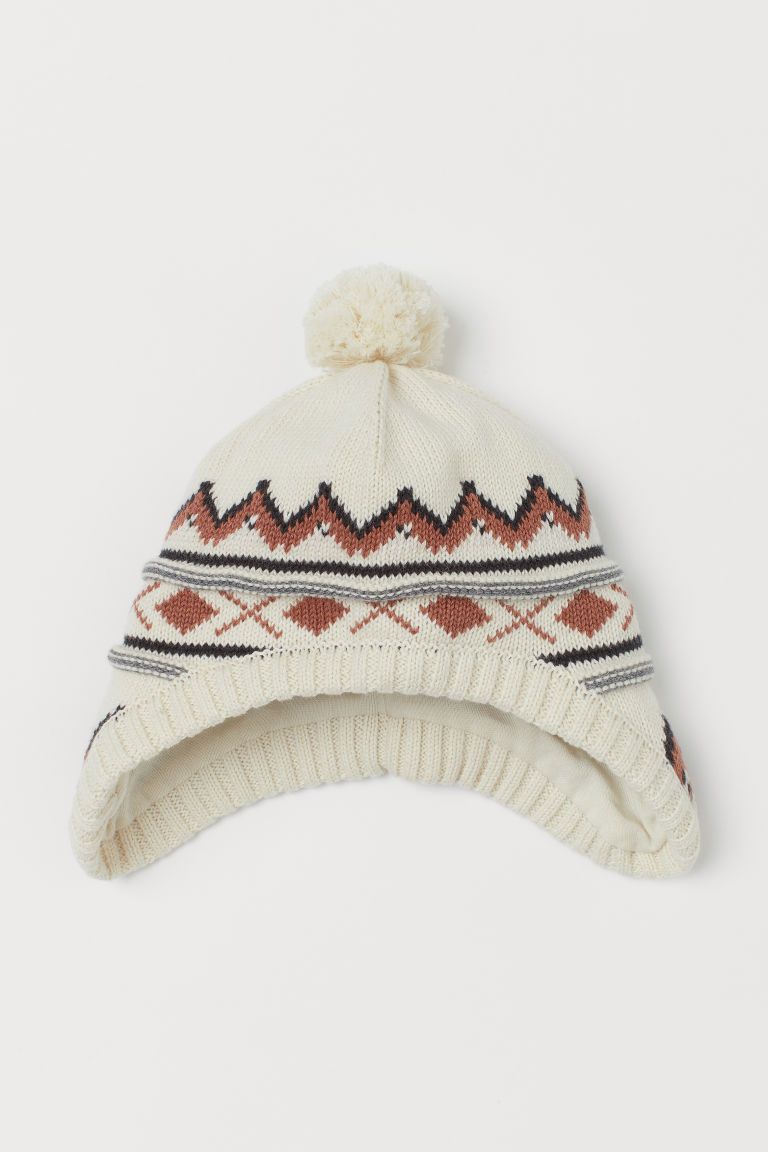 H & M - Jacquard-knit Hat - Beige | H&M (US + CA)