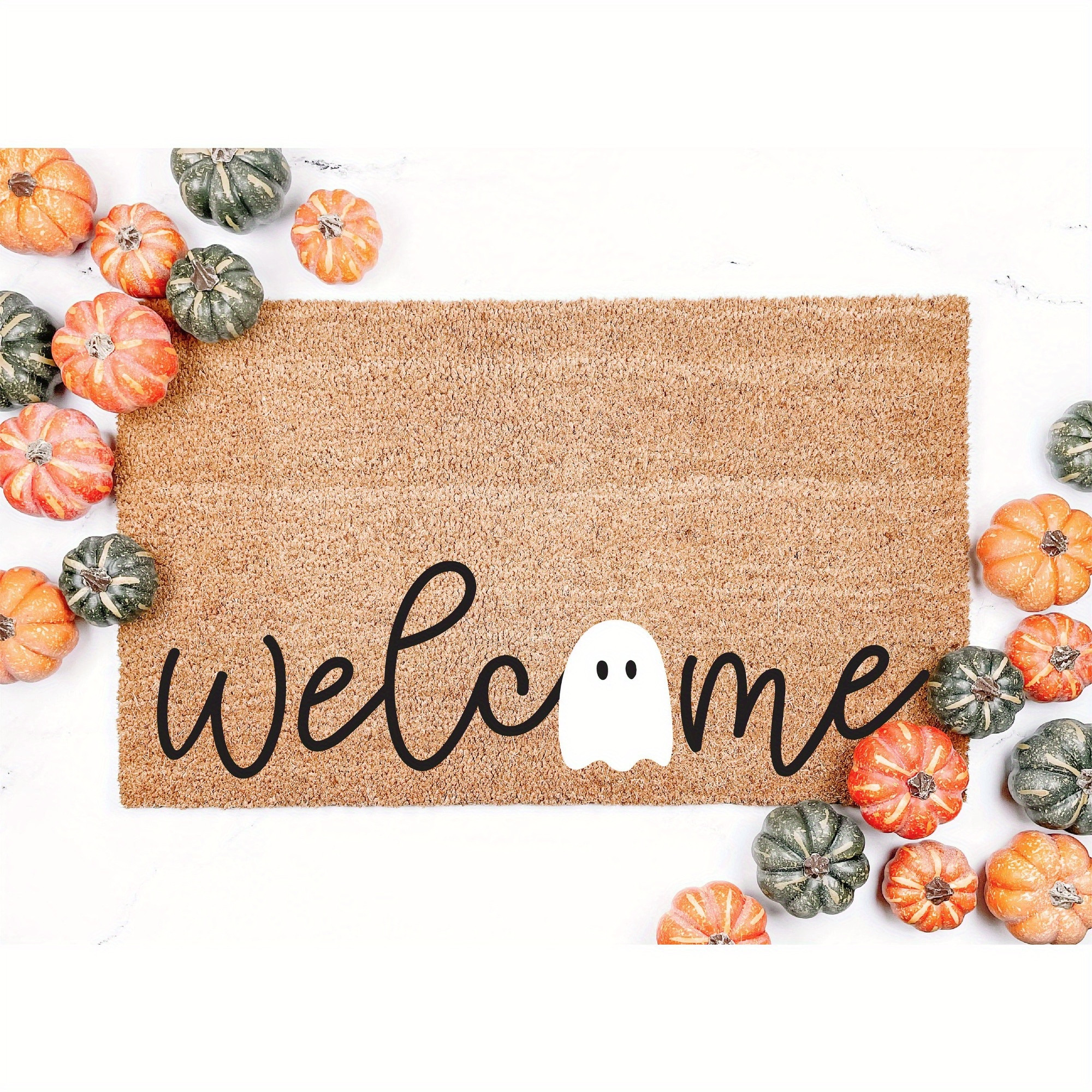 Welcome Ghost Spooky Halloween Doormat (lowercase) Fall - Temu | Temu Affiliate Program