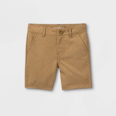 Toddler Boys&#39; Woven Quick Dry Chino Shorts - Cat &#38; Jack&#8482; Brown 4T | Target