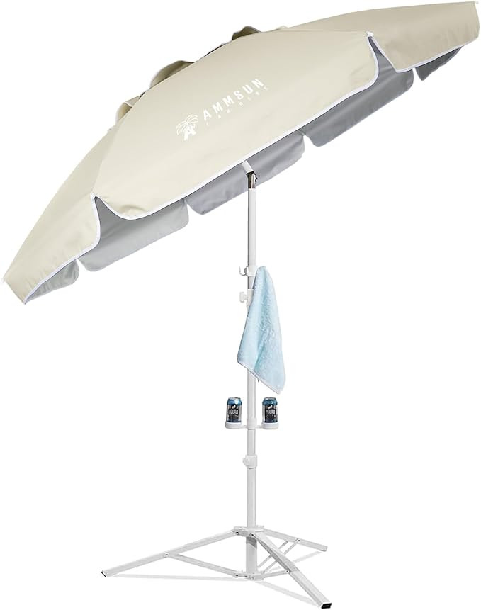 AMMSUN Shade Umbrella, Premium Portable Umbrella with Stand, 6.5ft Lightweight Free Standing Cano... | Amazon (US)