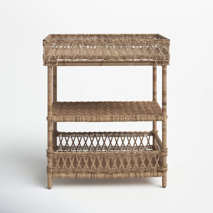 Arloe Wicker Bar Cart | Wayfair North America