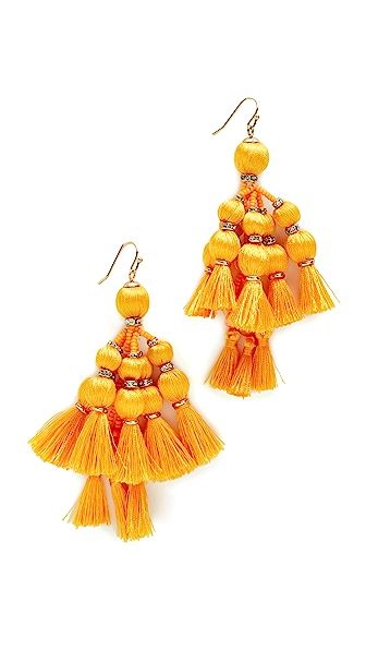 Kate Spade New York Pretty Poms Tassel Statement Earrings | Shopbop