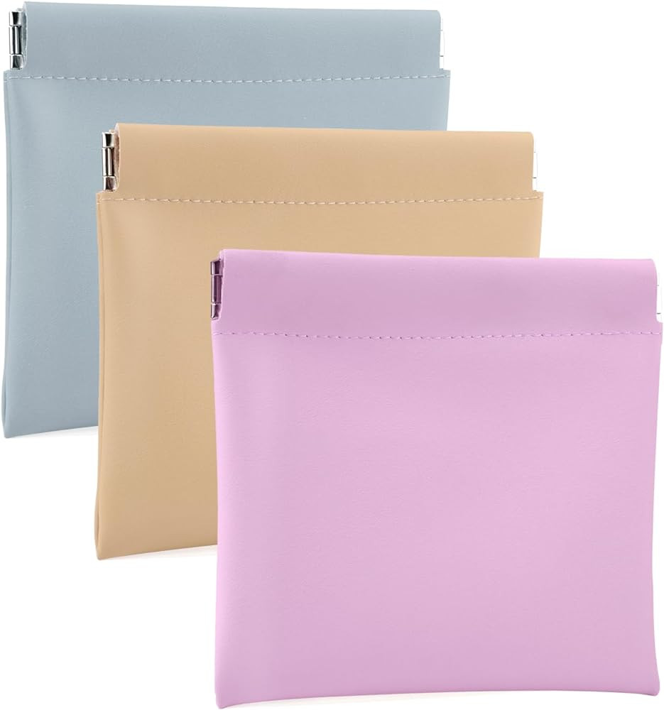 BUSOHA 3 PCS Small Makeup Bag for Purse, Mini Portable Cosmetic Bags for Women, Coin Purse Lipsti... | Amazon (US)