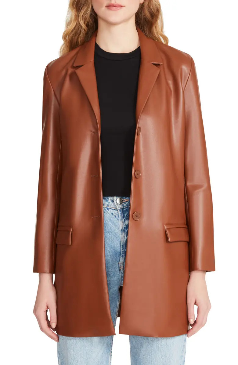 BB Dakota by Steve Madden Rock Star Faux Leather Boyfriend Blazer | Nordstrom | Nordstrom