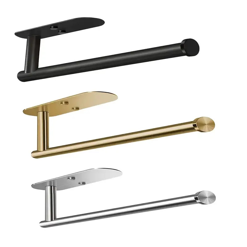 1pc Free Punching Long Paper Towel Rack, Toilet Paper Holders, Self-adhesive Wall Hanging Holder | Temu Affiliate Program