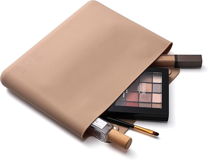 CORNERIA Travel Makeup Bag with Magnetic Closure, Soft and Comfortable Silicone Toiletry Bag for ... | Amazon (US)