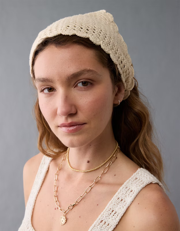 AE Crochet Bandana Headband | American Eagle Outfitters (US & CA)