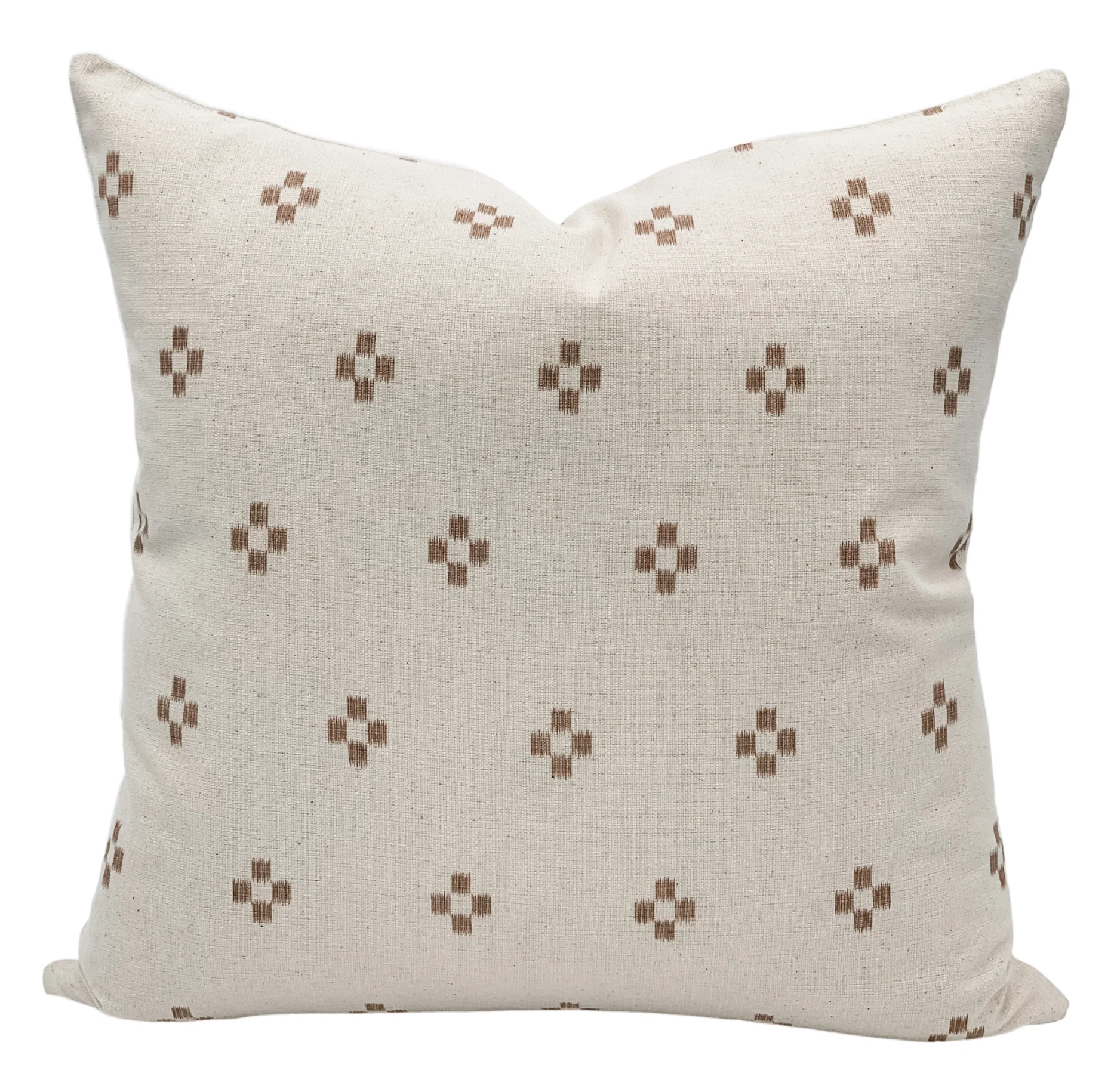 White and tan Dot Hmong Pillow Cover | Krinto