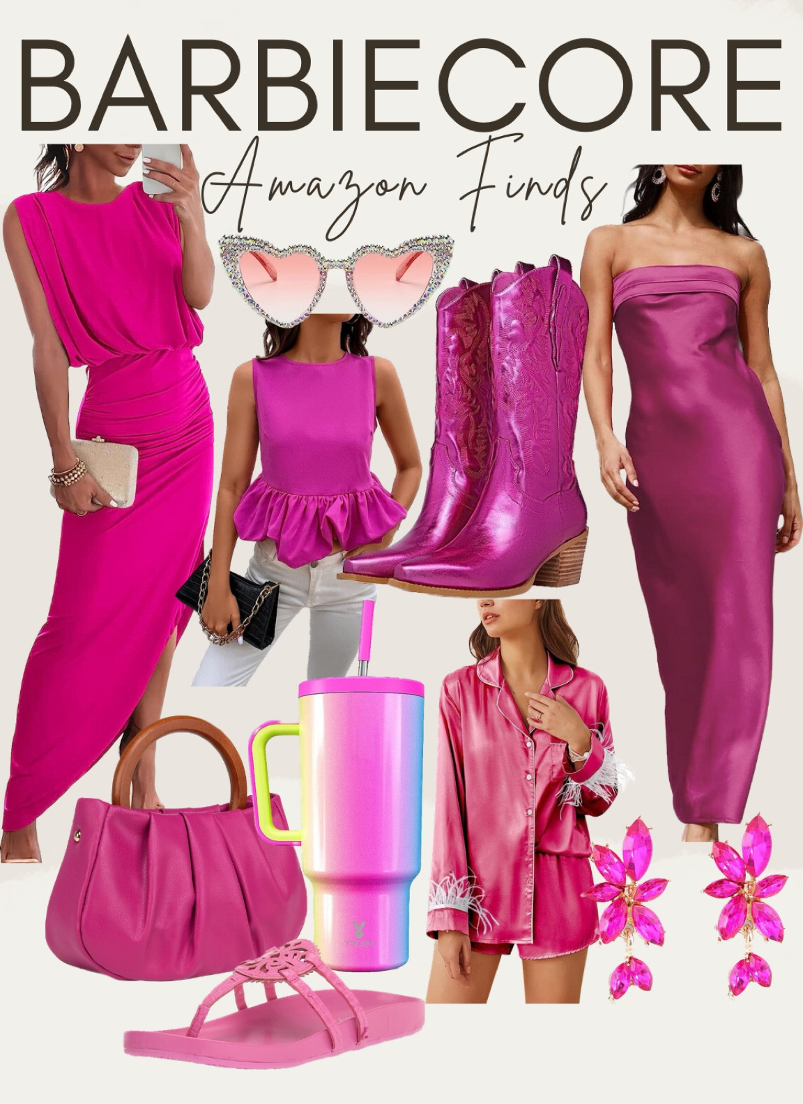 Daily Amazon finds, Barbiecore trend, vacation outfit inspo, tropical vacation, jumpsuit, mini dress, date night dress, sexy dress, short sleeve top, handbag, earrings, handbag, summer fashion, summer outfits 




#LTKFind #LTKstyletip #LTKunder50