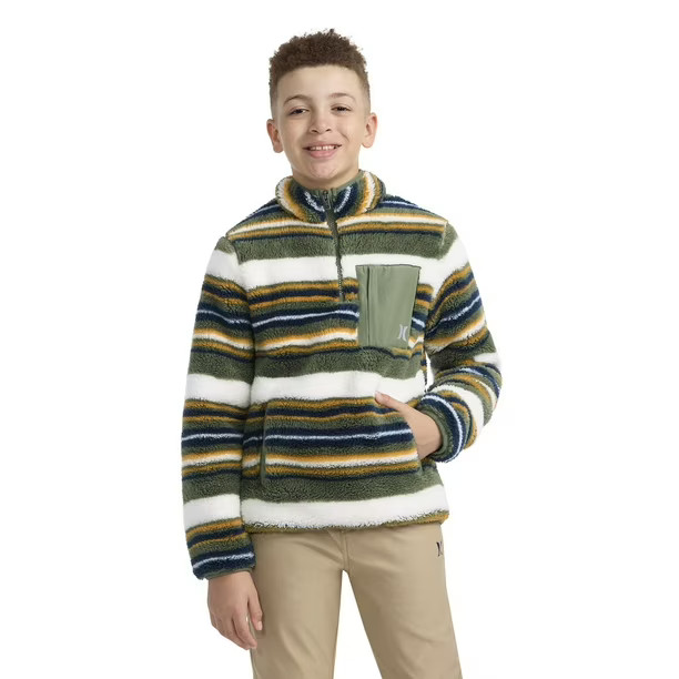 Hurley Boys Sherpa Quarter Zip Pullover | Sam's Club